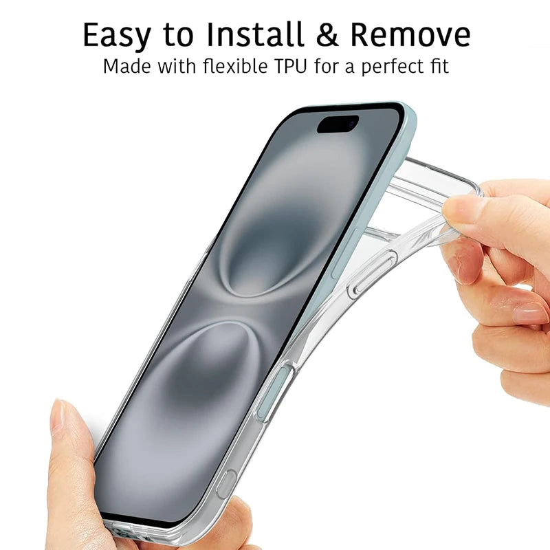Crystal Clear Soft TPU Case for iPhone 17 Series