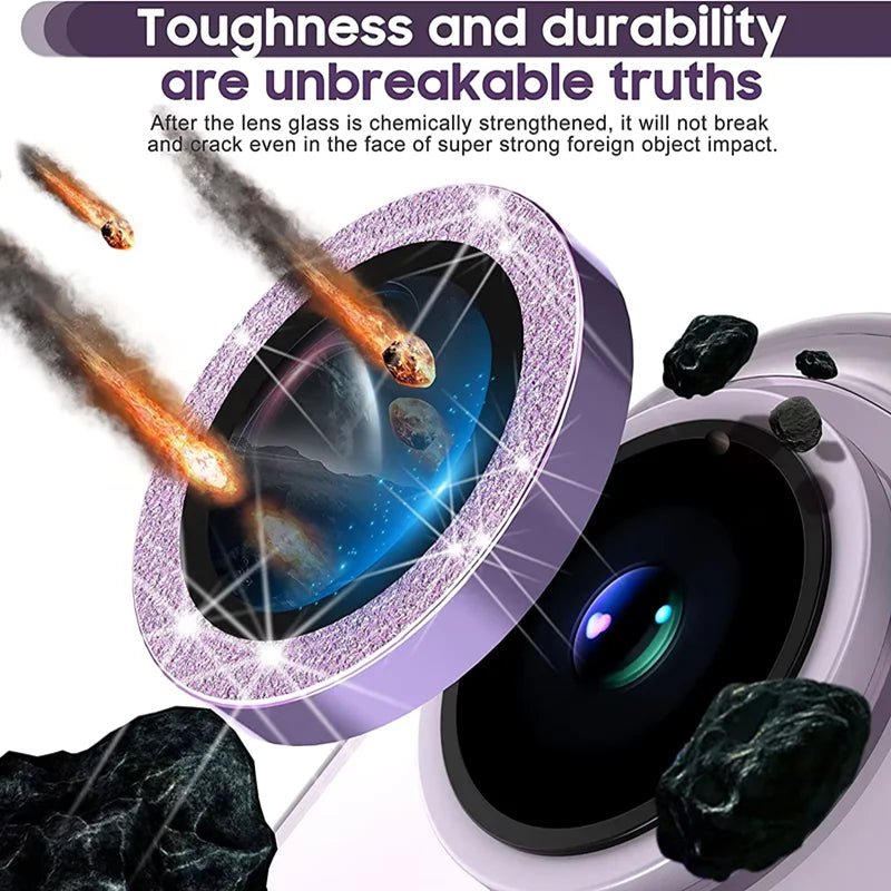 Glitter Diamond Camera Protective Glass for iPhone 17 Pro Max