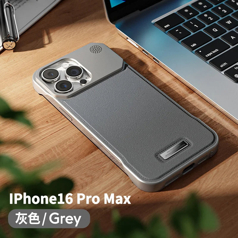 Luxuriöse magnetische Lederhülle für iPhone 17 Pro Max