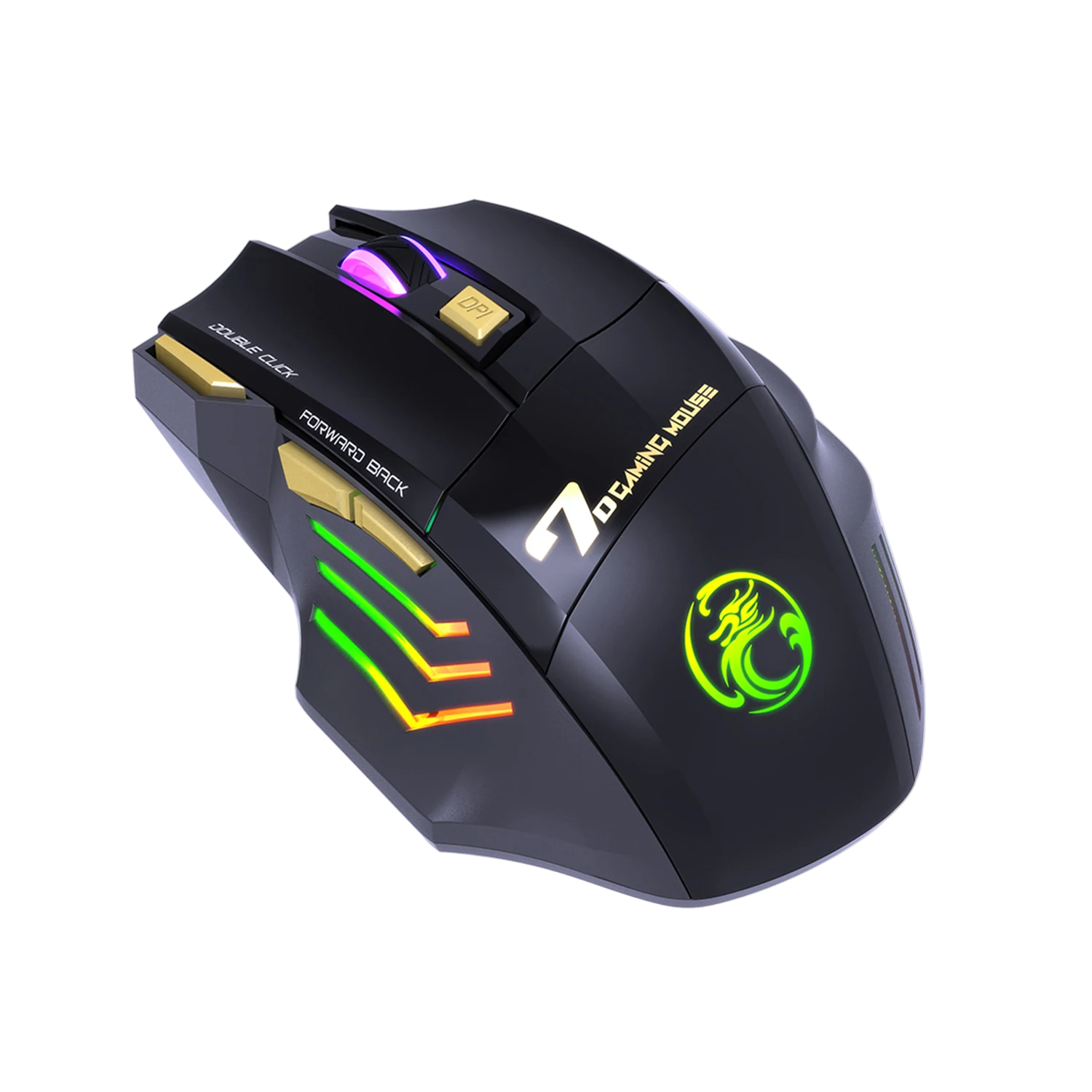 Kabellose Dual-Mode Gaming-Maus mit LED und 3200 DPI