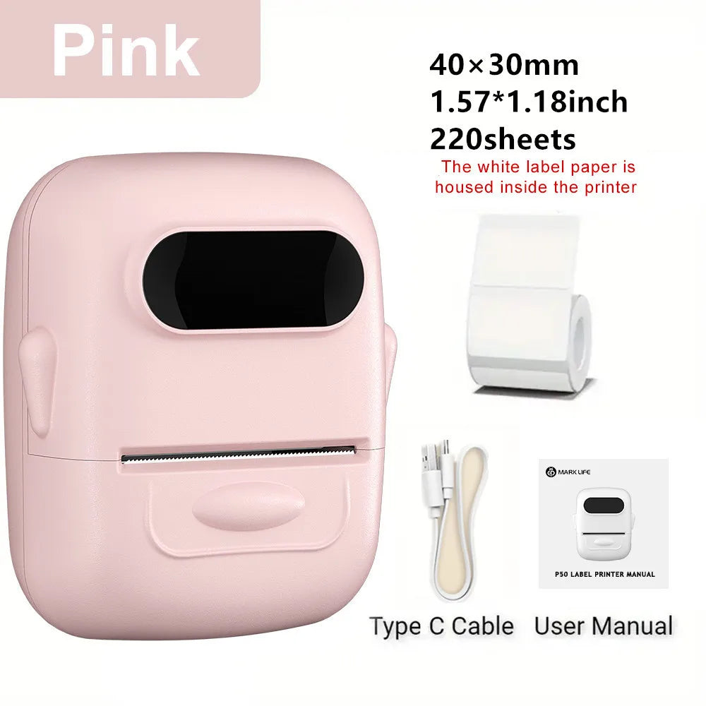 P50 Bluetooth Thermodrucker für Etiketten & QR-Codes
