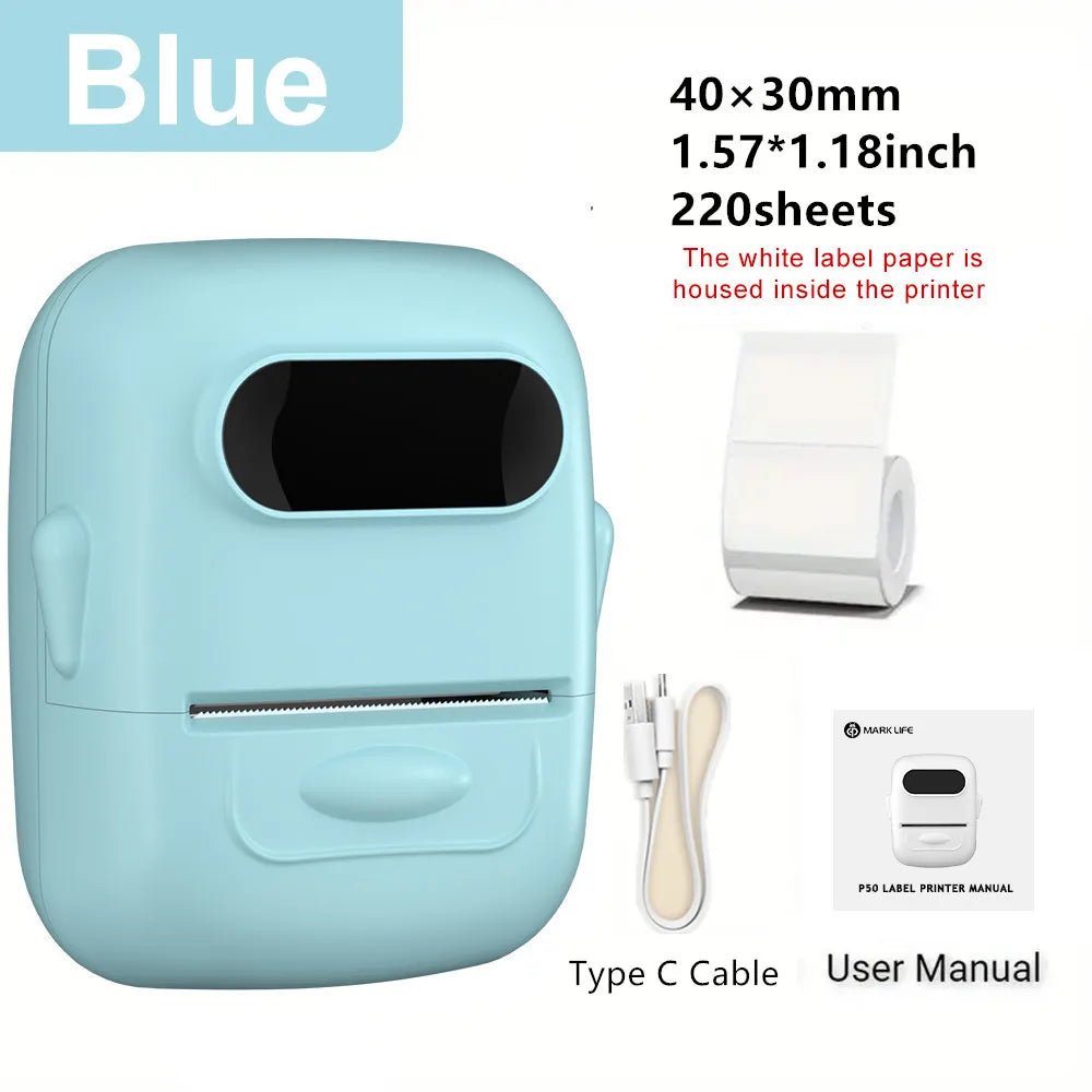 P50 Bluetooth Thermodrucker für Etiketten & QR-Codes