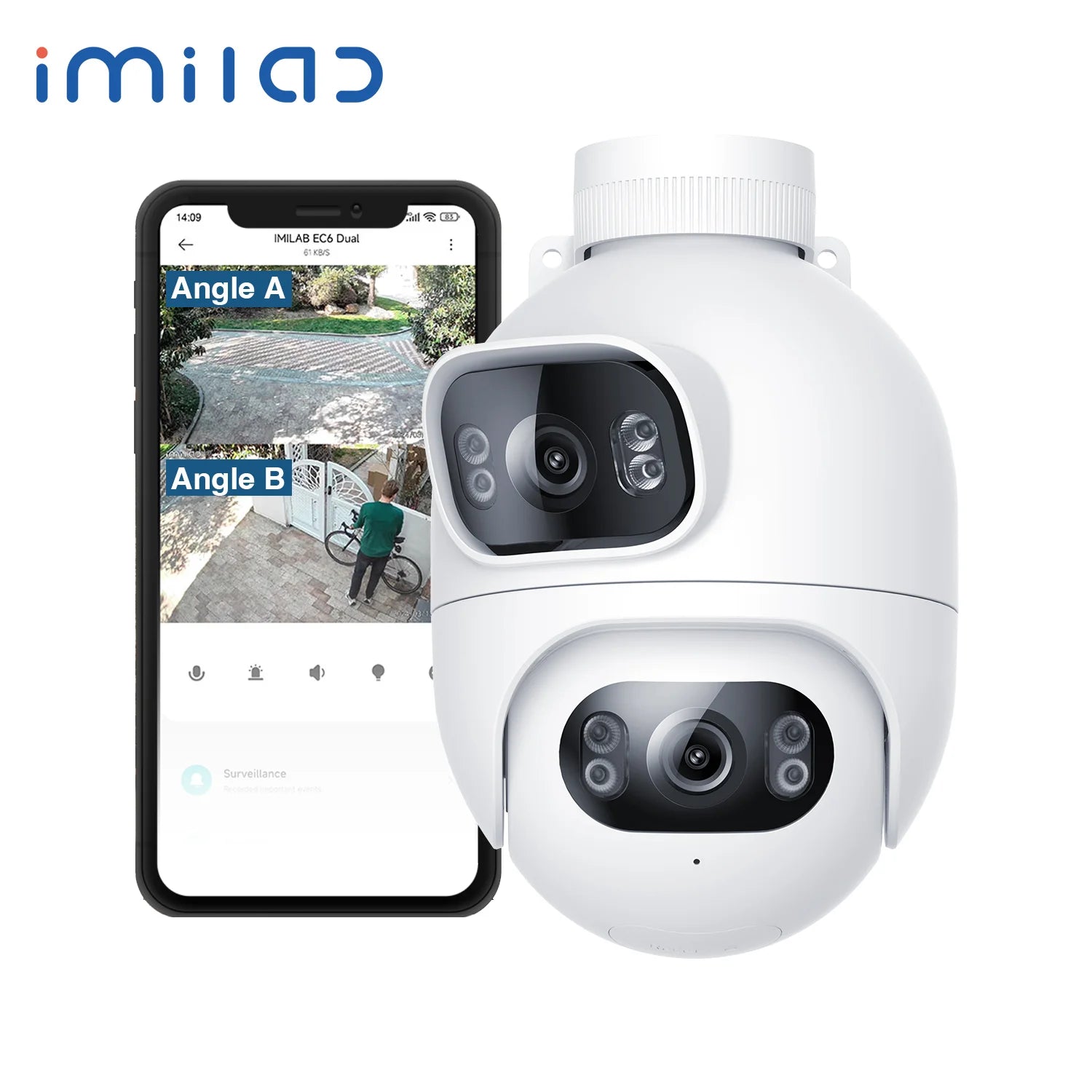 360° Dual-Lens Außenkamera mit WLAN & Farb-Nachtsicht