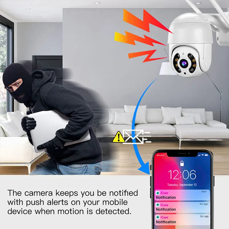 8MP 4K PTZ WLAN IP Kamera mit Auto-Tracking