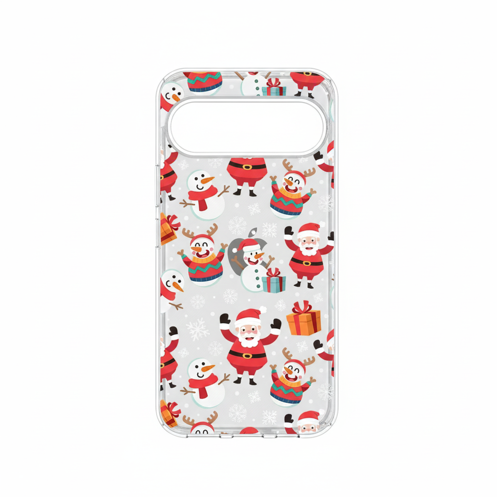 Weiche Weihnachtsmann Silikonhülle für Google Pixel 8 8 Pro 9 9 Pro 10 10 Pro transparent
