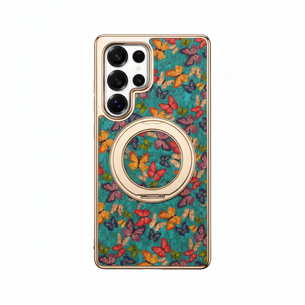 Luxury Floral Magsafe Case with Ring for Samsung S25