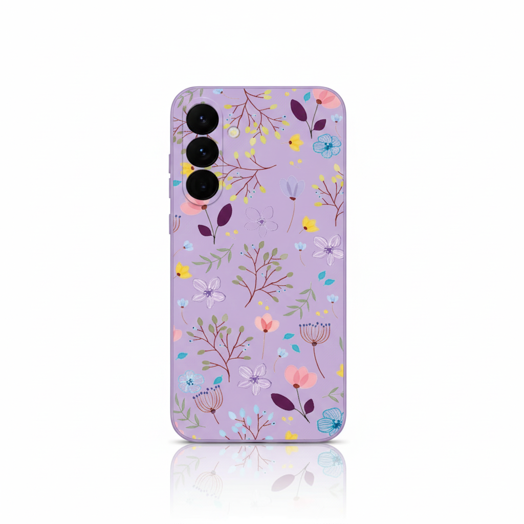 Luxury floral case with strap for Samsung