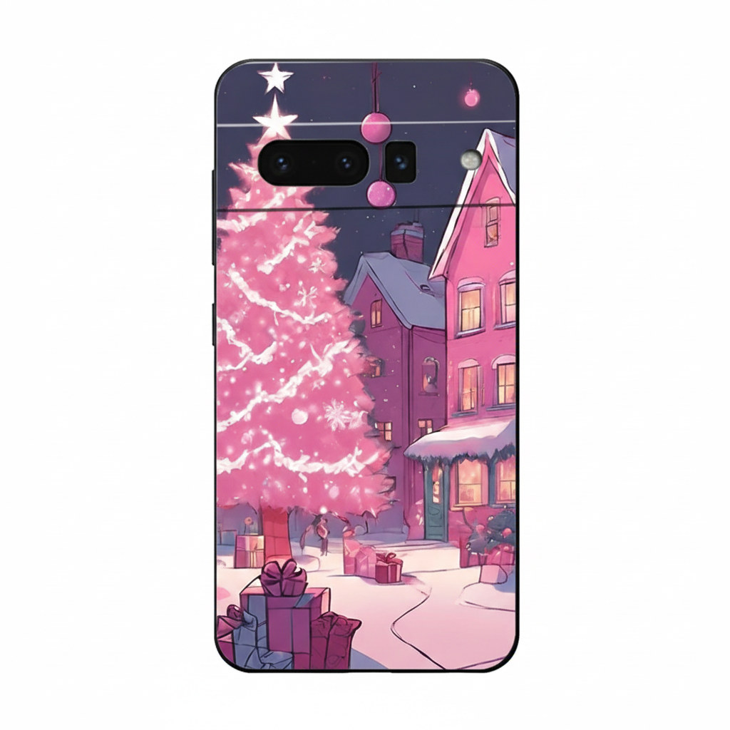 Ästhetische Weihnachts Silikonhülle für Google Pixel 8 9 und 10 F