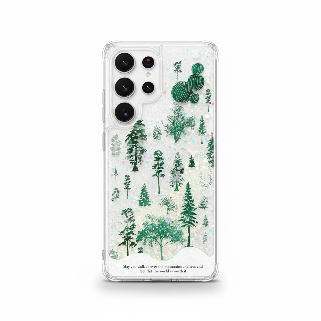 Glitter Lock Case for Galaxy S Series, Silicone, Clear