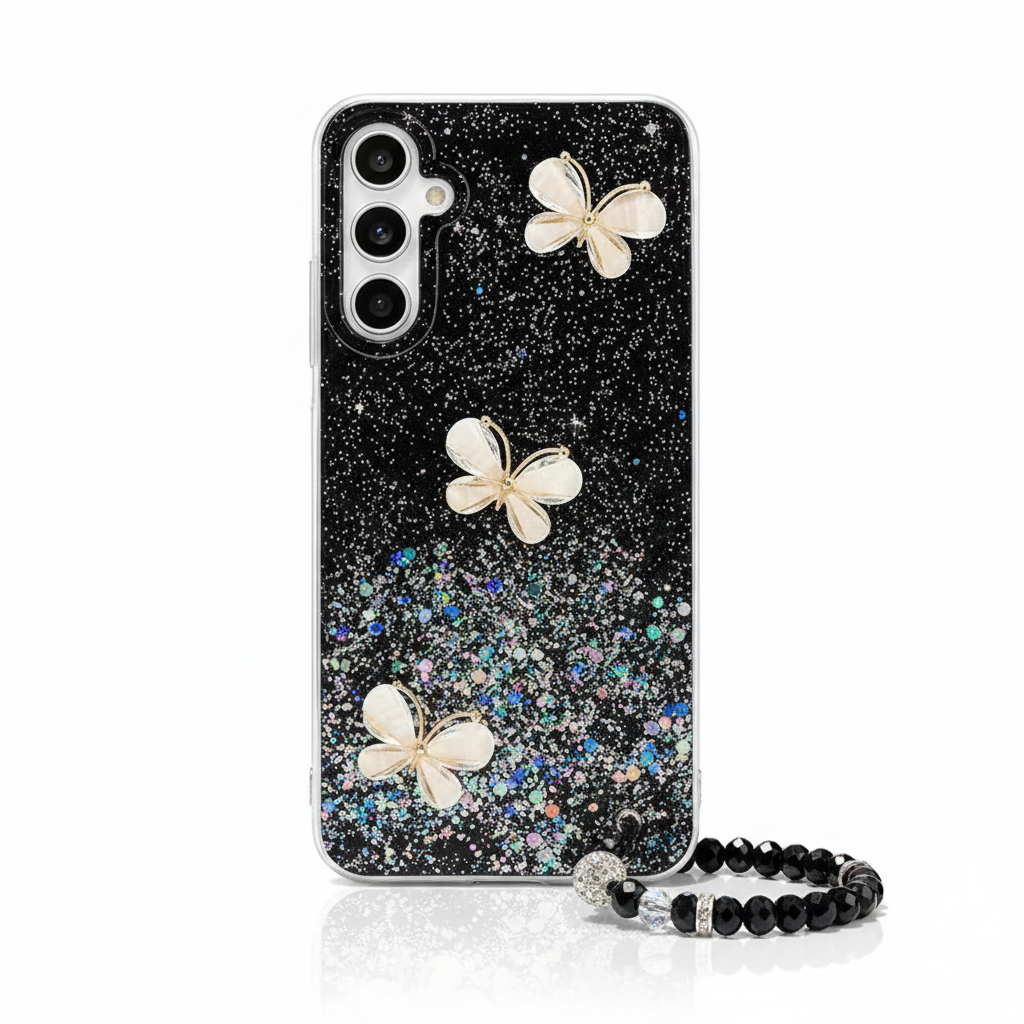3D Butterfly Glitter Case for Samsung S24