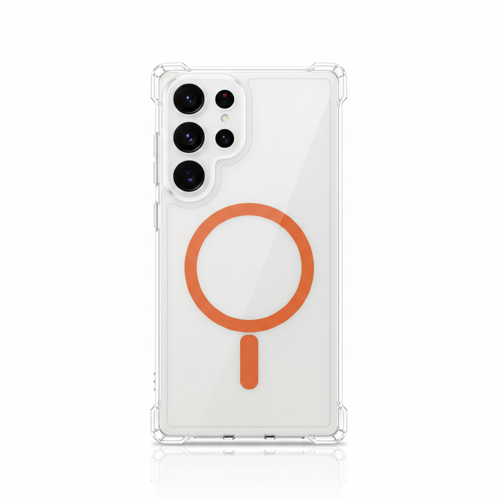 Transparent Magnetic Armor Case for Samsung Galaxy S25