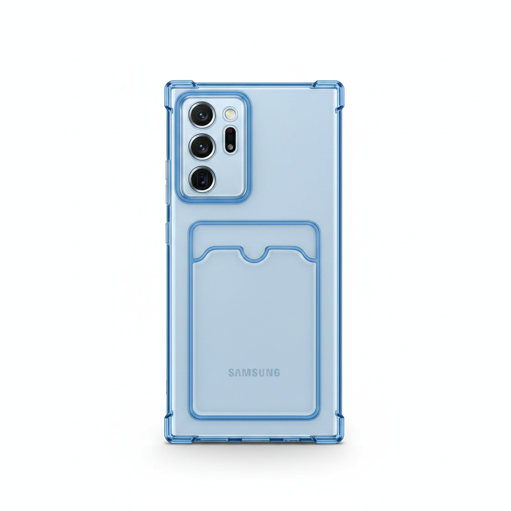 Transparent TPU case with card slot for Samsung
