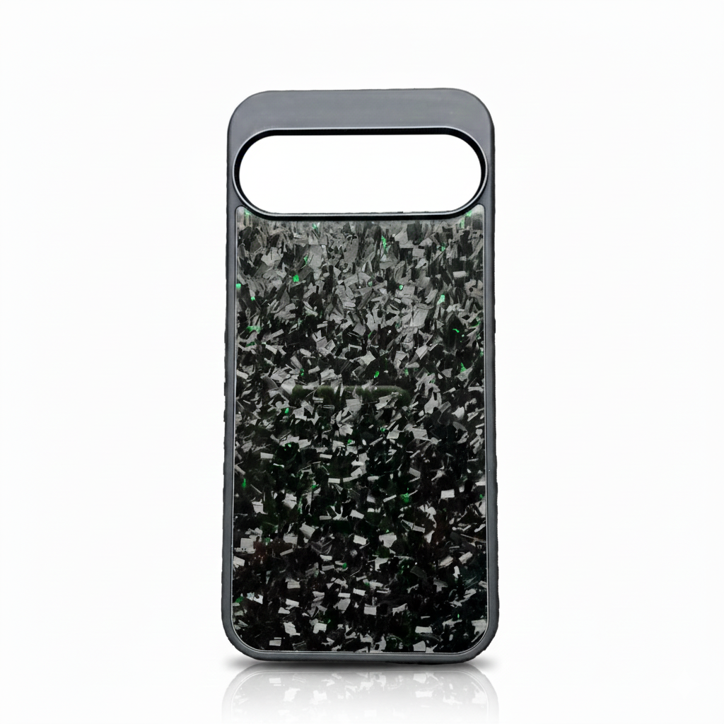 Carbon Fiber Hülle Grün für Google Pixel 9