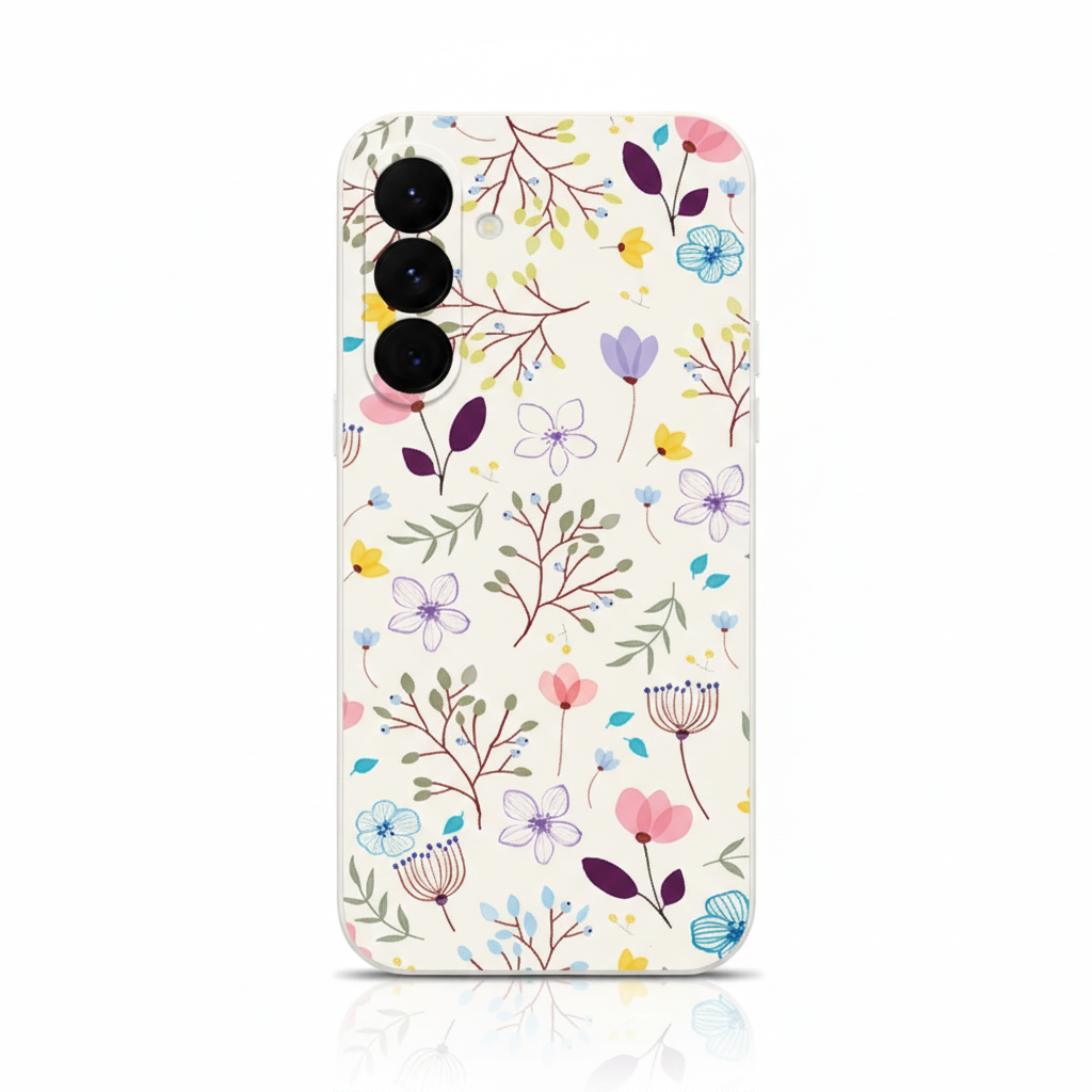 Luxury floral case with strap for Samsung