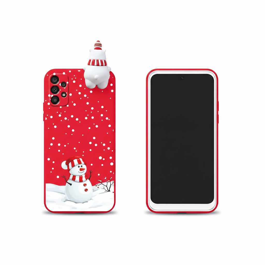 3D Bear Santa Christmas Phone Case for Samsung S25