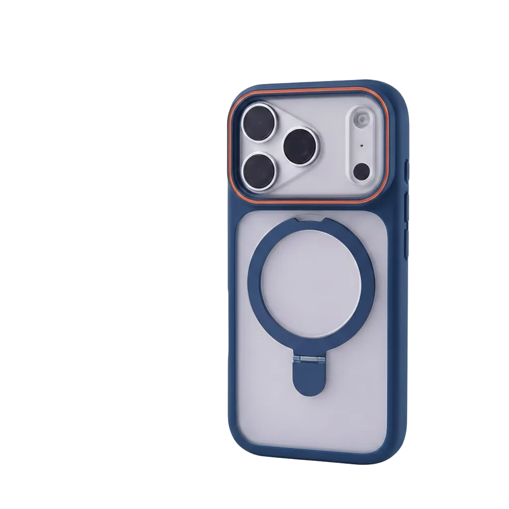 Matte Transluzente iPhone Hülle mit Magnetischem Ring Ständer