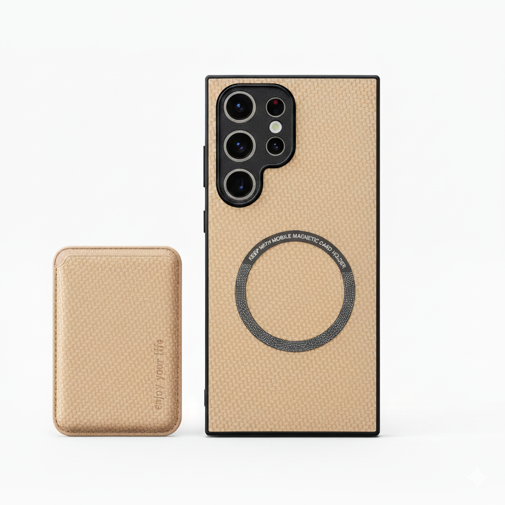 Carbon PU leather Magsafe case for Samsung Galaxy