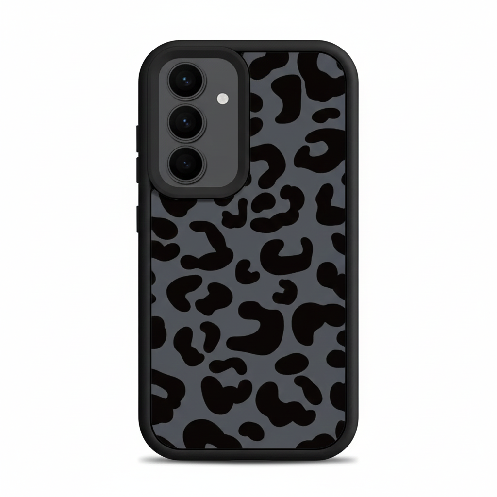 Leopard print black case for Samsung Galaxy models