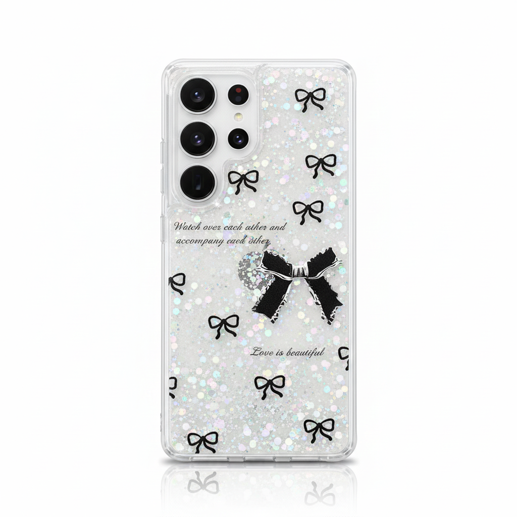 Bling glitter case with bow for Galaxy S25 Ultra