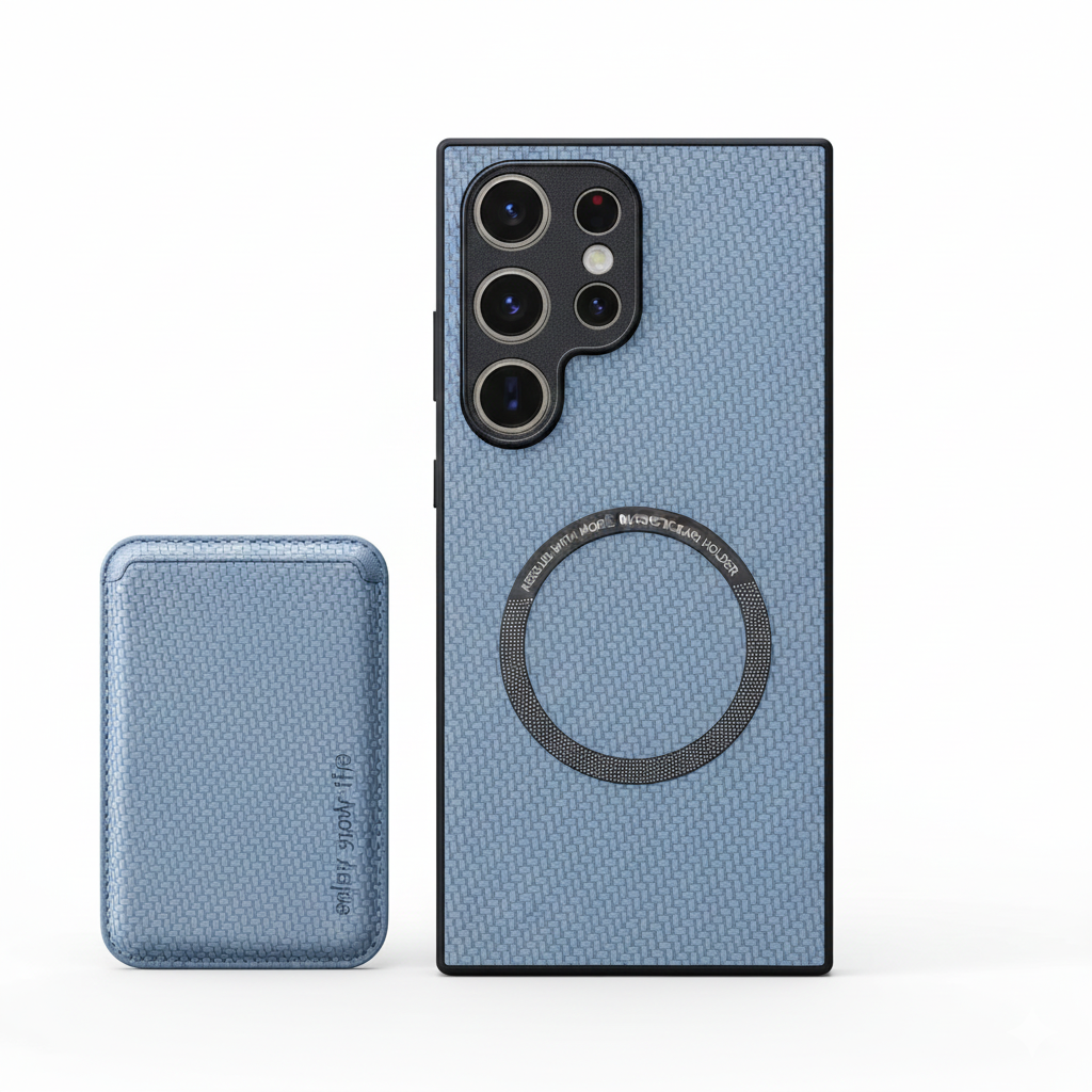 Carbon PU leather Magsafe case for Samsung Galaxy