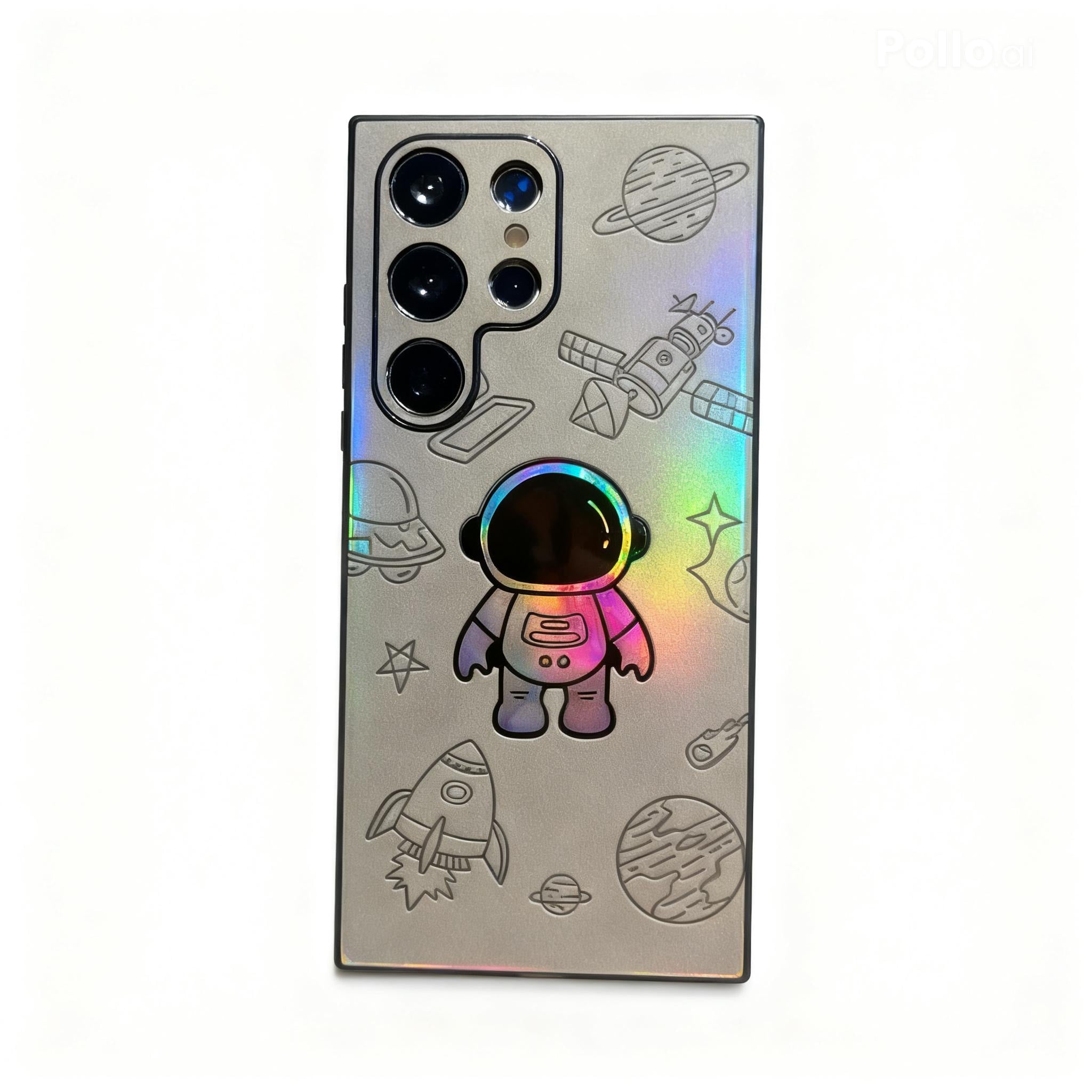 Leather Case for Samsung S23 S24 S25 Cartoon Astronaut