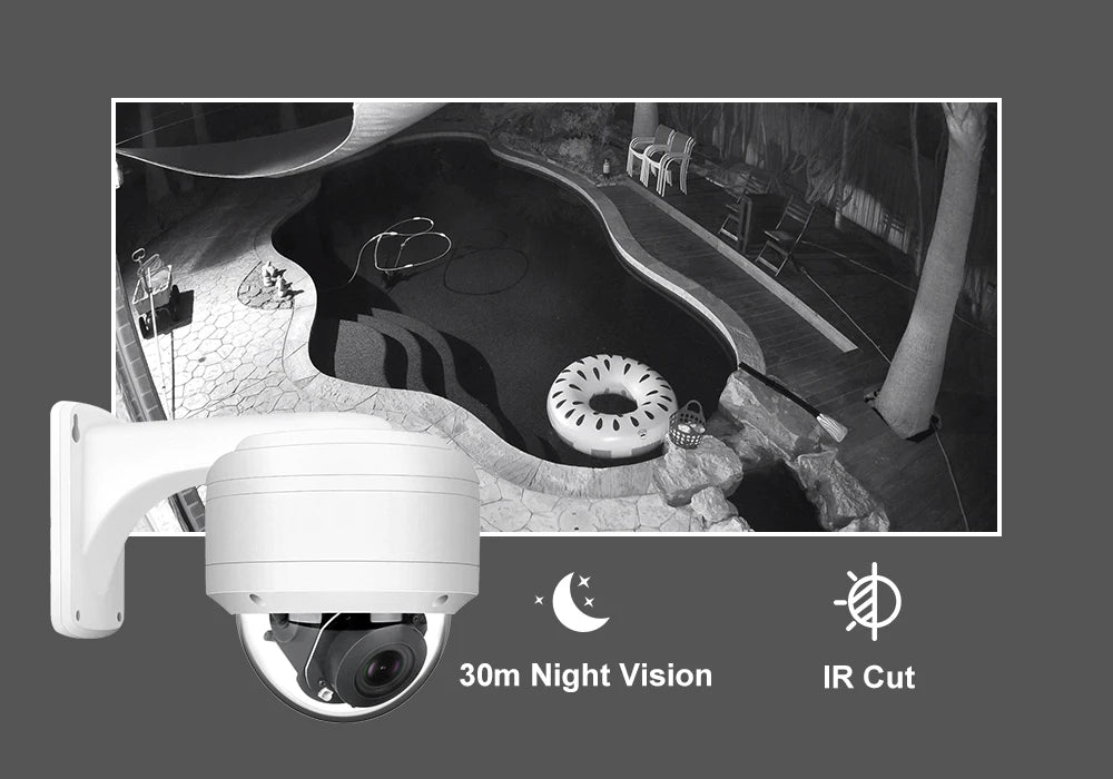 4K 8MP POE PTZ Kamera mit 5X Zoom und IR
