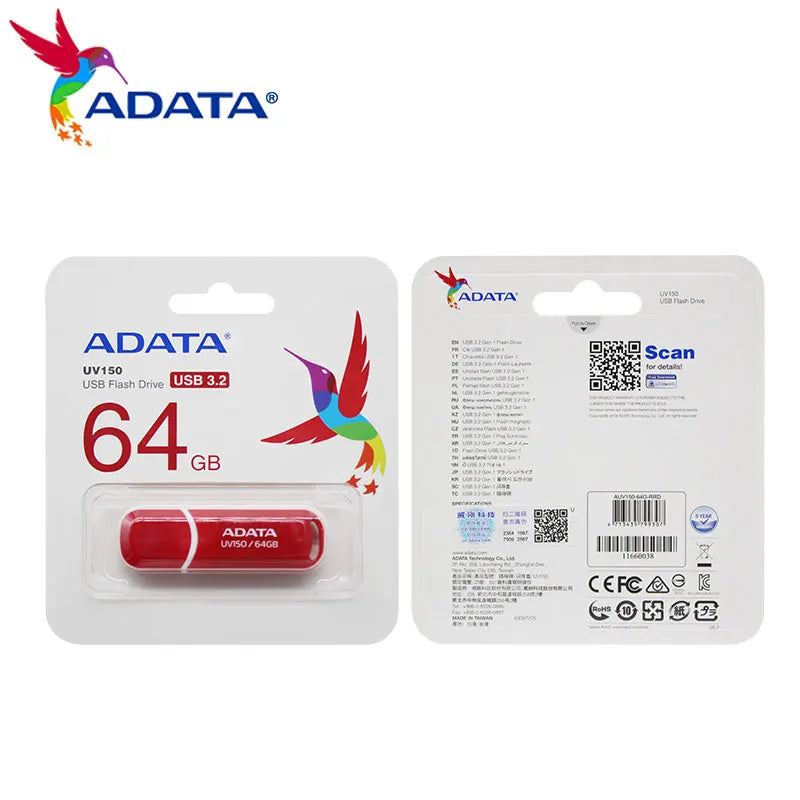 USB 3.2 UV150 Hochgeschwindigkeits-Stick 64GB Rot