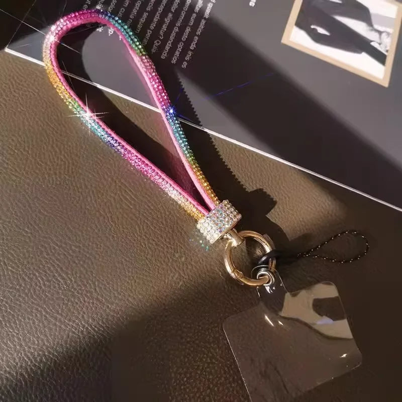 Luxuriöses Strass Handgelenk-Lanyard kurz
