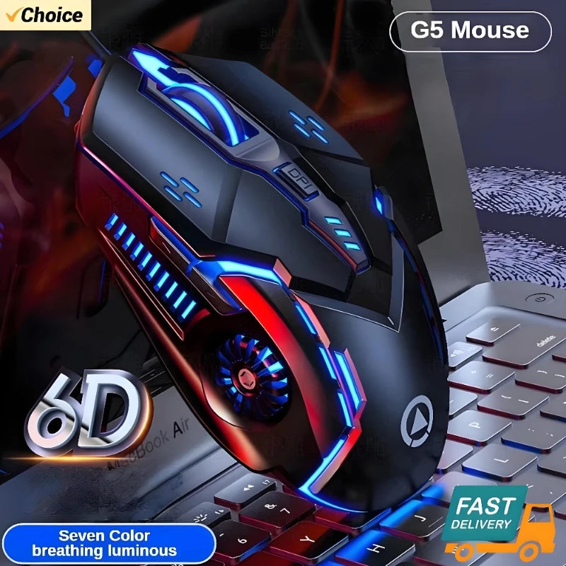 Gaming-Maus G5 mit Makro, RGB und hoher Präzision