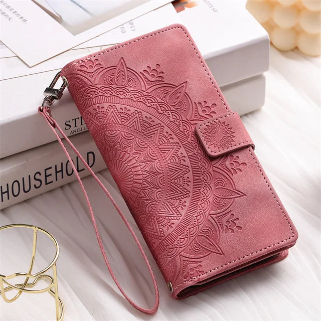 Leder Flip Hülle für Samsung Galaxy