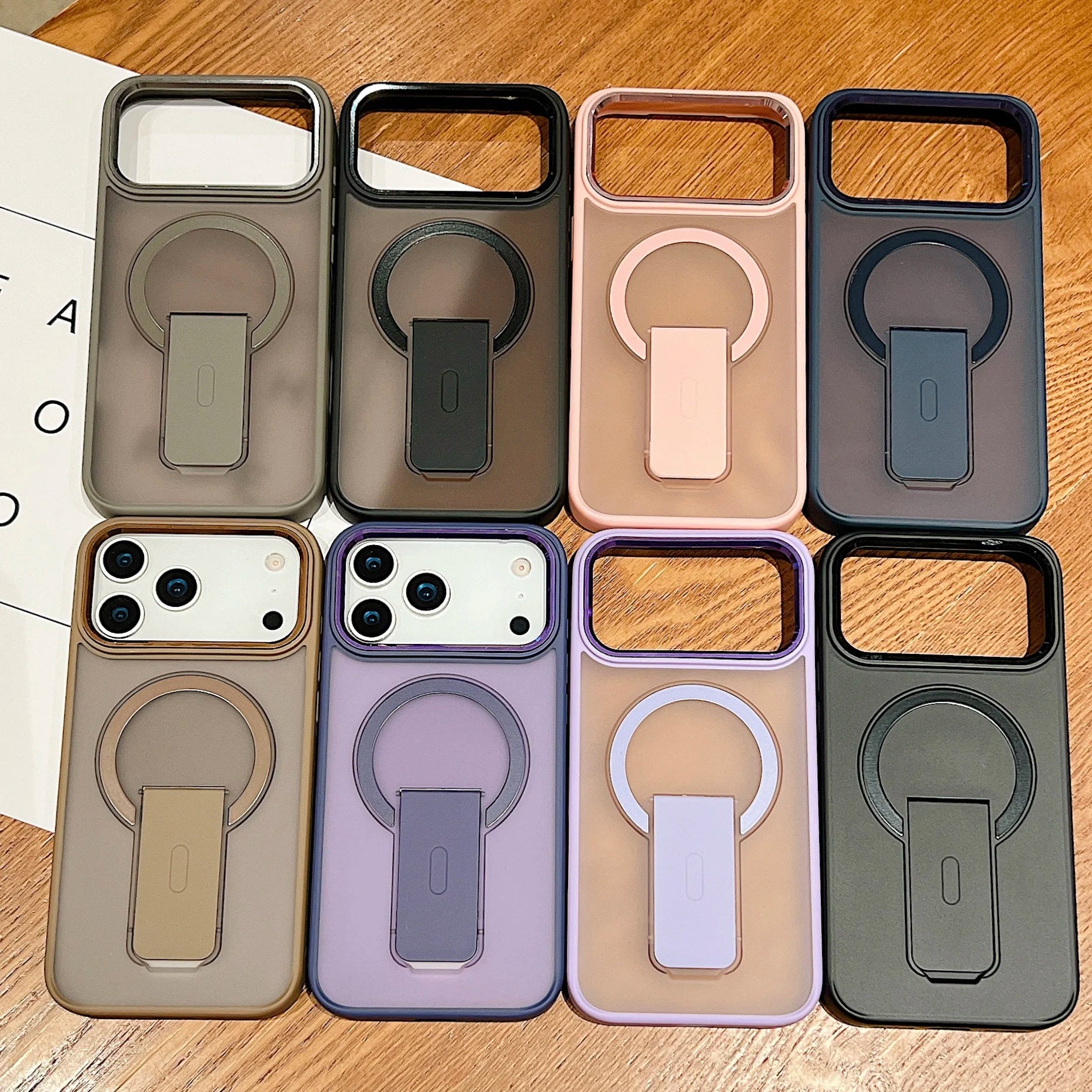 Magnetische Hülle mit Kickstand für iPhone 17–11