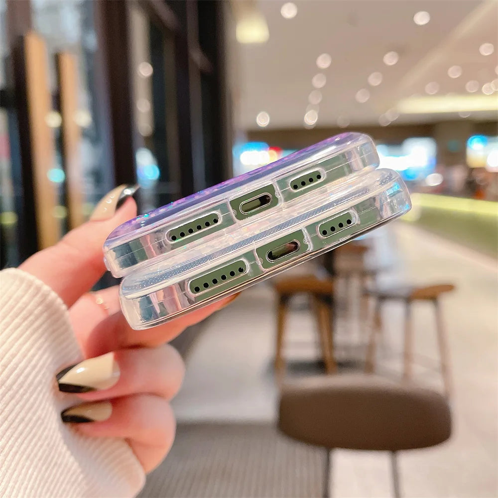 Luxuriöse Glitzer-Herz-Hülle für iPhone 17 Serie