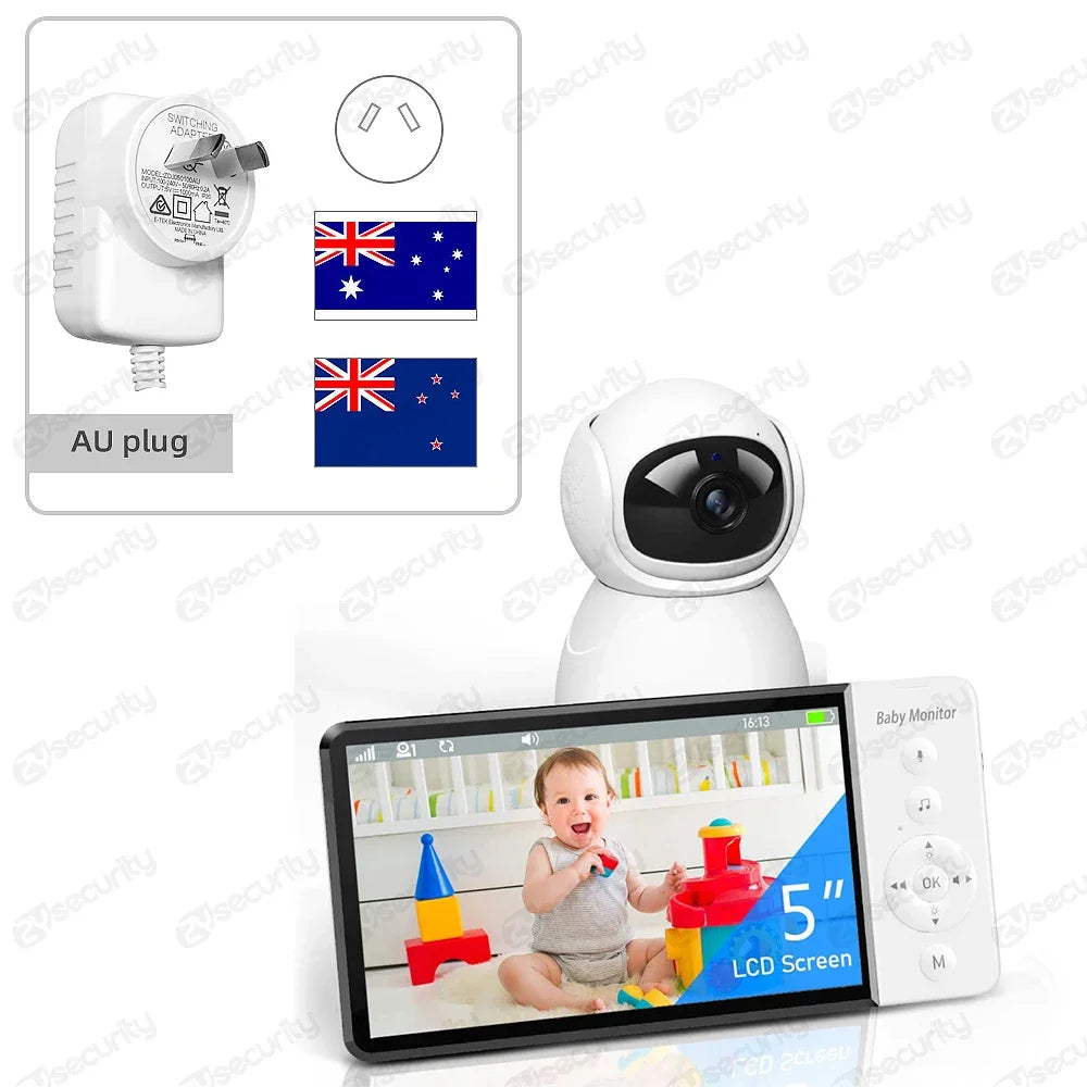 5 Zoll Baby Monitor mit PTZ Kamera und Nachtsicht