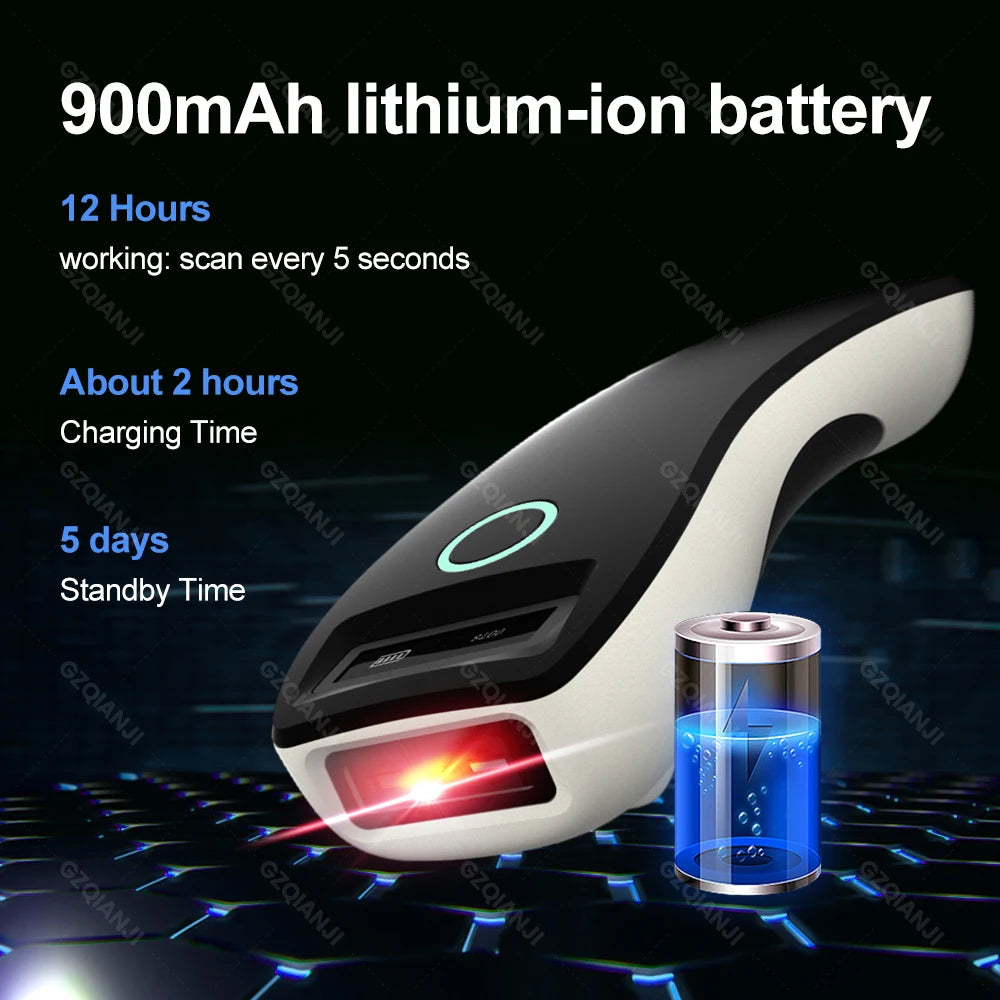 Mini 2D-Scanner USB Bluetooth kabellos tragbar