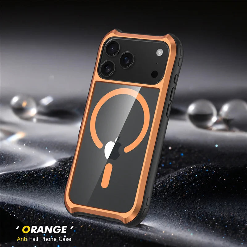 Transparente Aluminiumrahmen-Hülle für iPhone 17 Pro