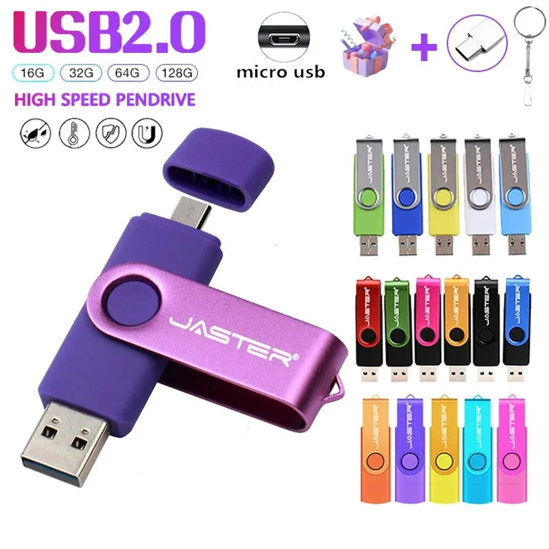JASTER OTG 2-in-1 USB-Flash-Laufwerk 128 GB