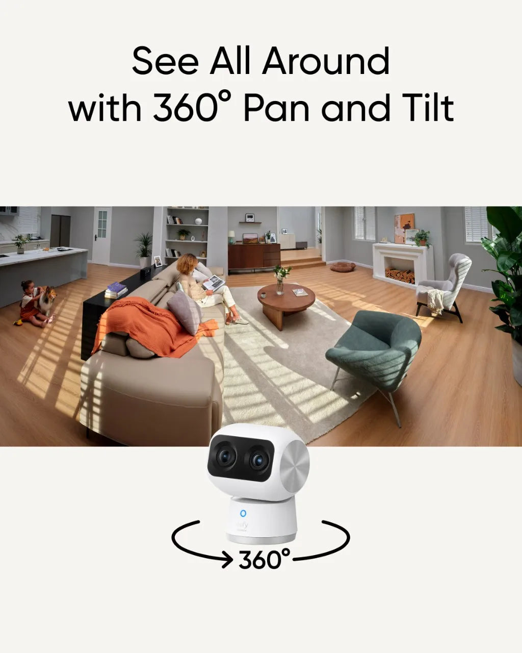 Security Indoor Cam S350 4K Dual Kamera