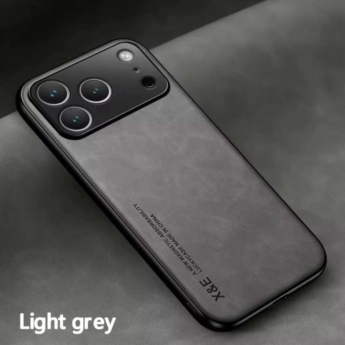 Luxus Lederhülle mit Metallplatte für iPhone 17 Serie
