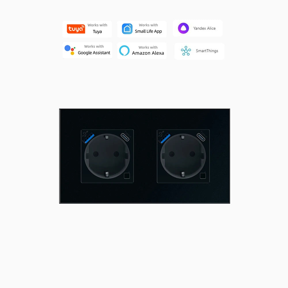 Smart WLAN Steckdose EU USB Typ-C Timer Alexa