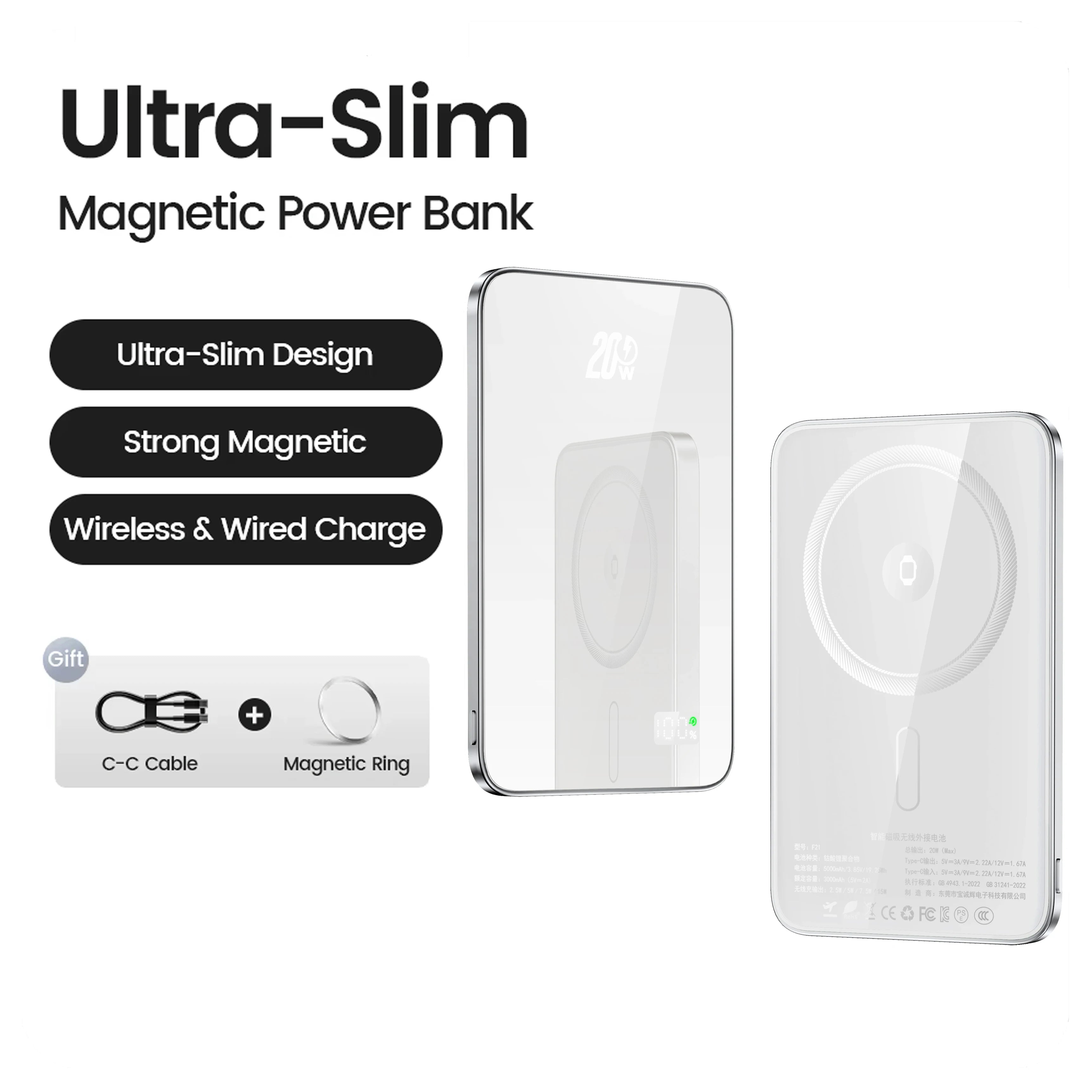 10000 mAh MagSafe Powerbank 20W Slim