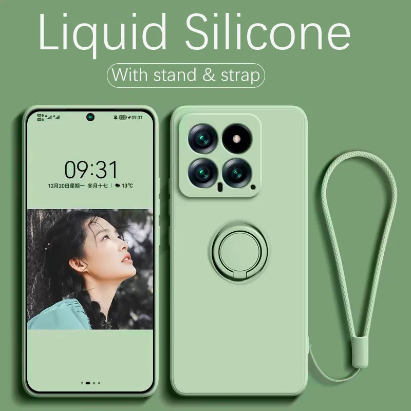 Silikonhülle mit Ringhalter für Xiaomi Mi-Serie