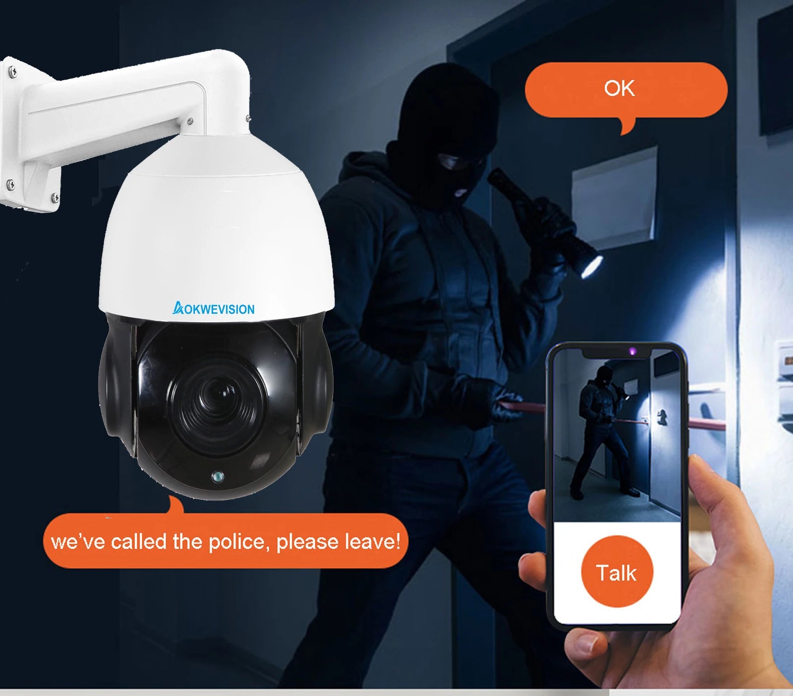 4MP PTZ IP Kamera mit 30X Zoom und PoE Dome