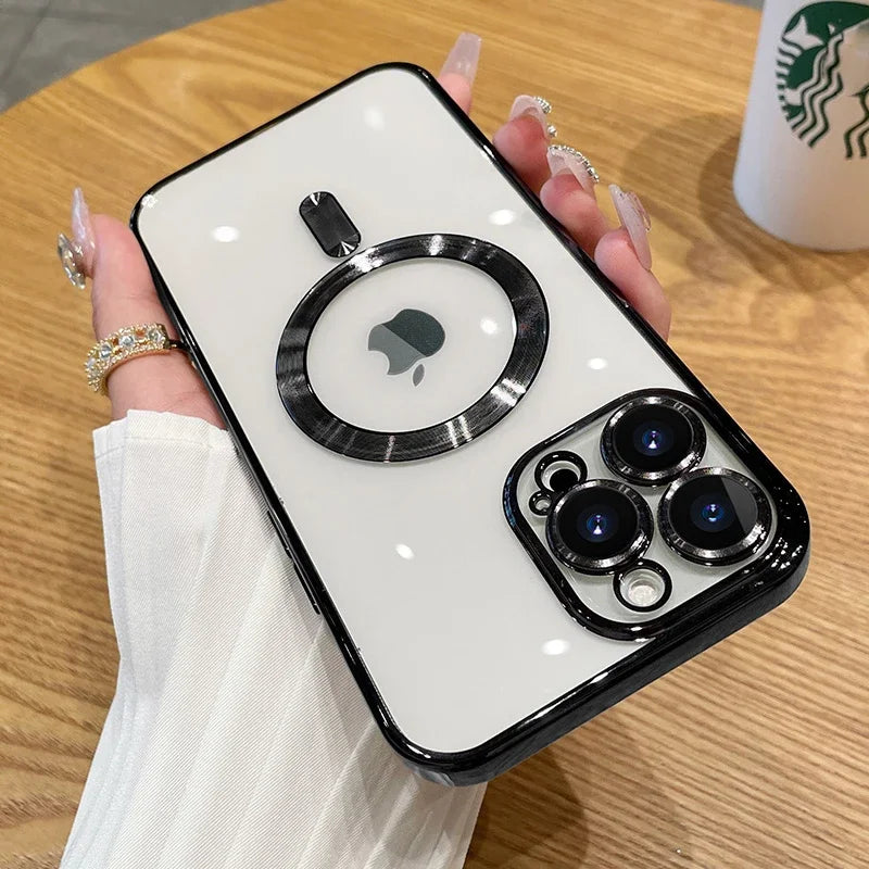 Magnetische Hülle für iPhone mit Glas