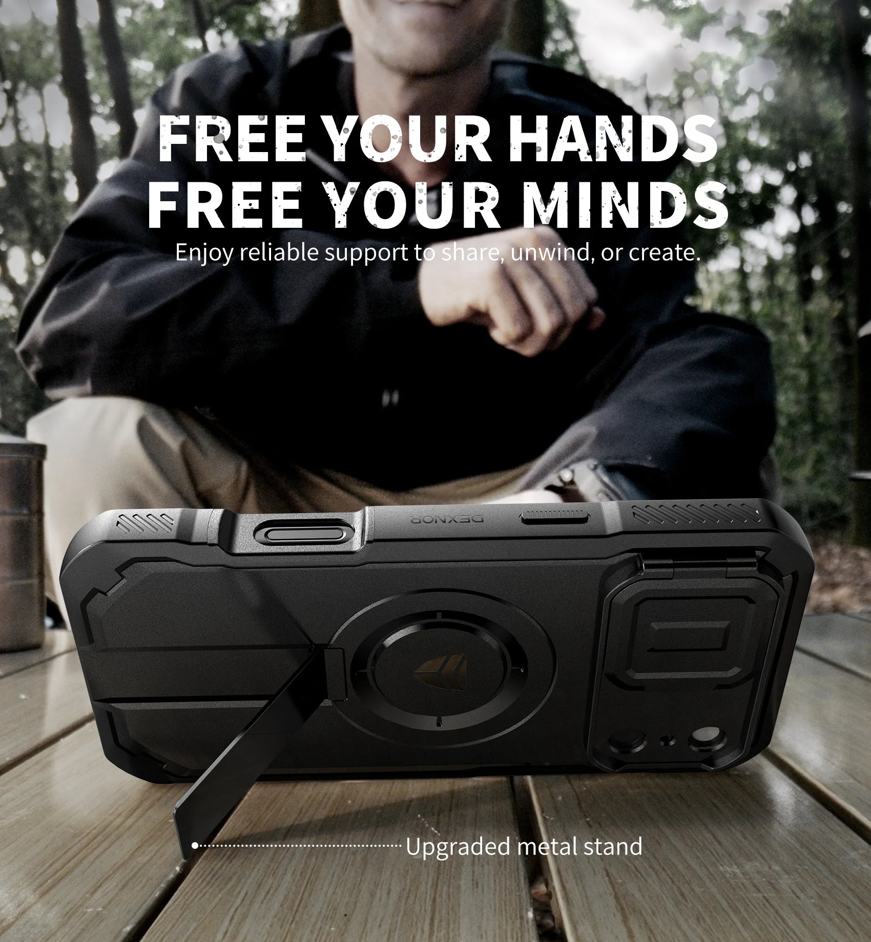 Stoßfeste iPhone-17 Hülle mit Kameraschutz & Stand