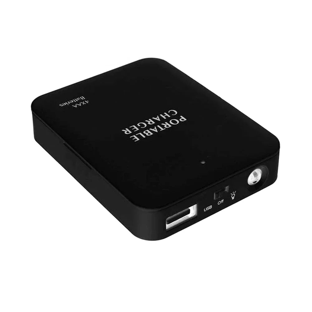 Tragbare Powerbank-Hülle 4xAA mit LED
