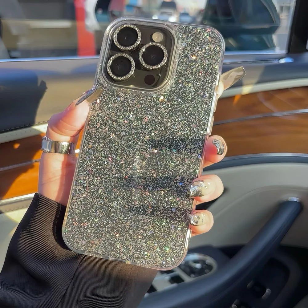 Glitzer Transparente Bling Hülle für iPhone 17