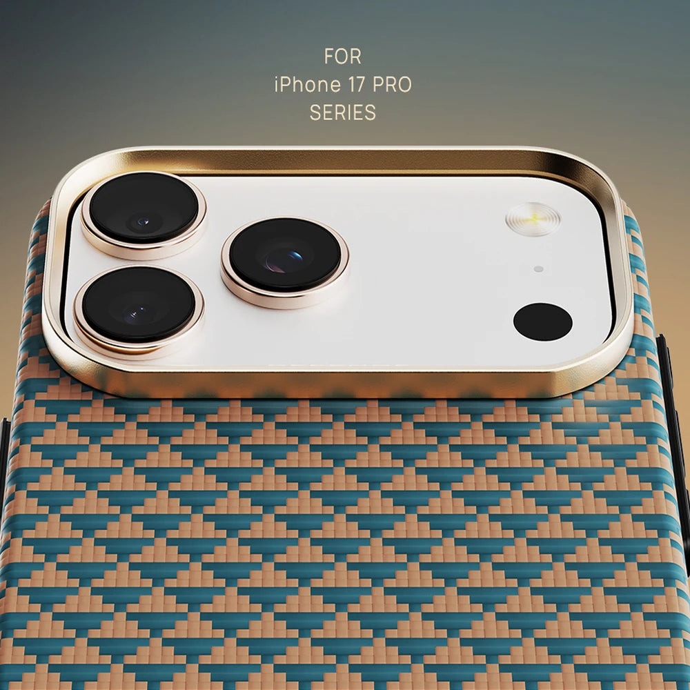 Kevlar MagSafe Hülle Gold für iPhone 17 Pro Max