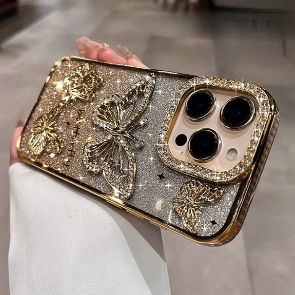 Elegante Handyhülle mit Diamantkamera für iPhone 17