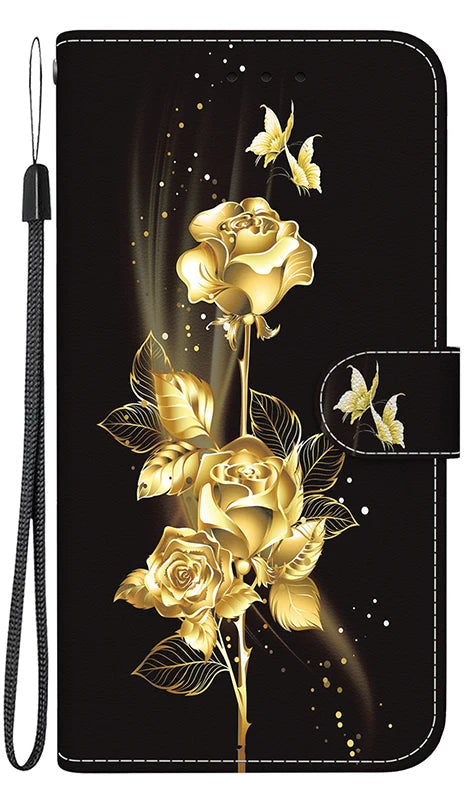 Stand Flip Wallet Hülle für Samsung Galaxy S25 Cartoon