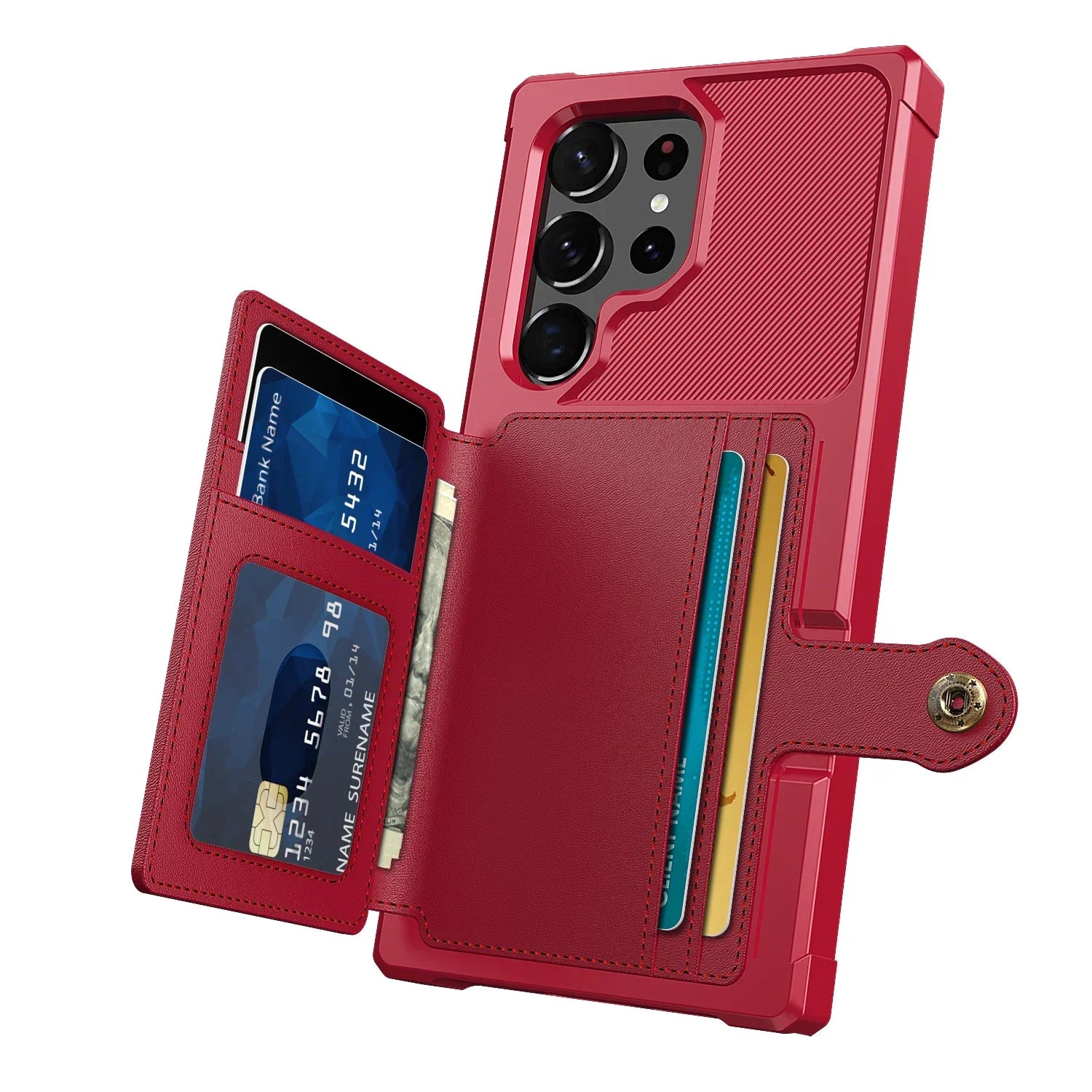 PU Leder Kartenetui Hülle für Galaxy S25/S24